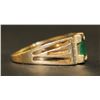 Image 3 : 14K YELLOW GOLD, DIAMOND & EMERALD RING