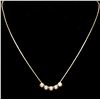 Image 1 : MODERN 14K GOLD AND DIAMOND NECKLACE