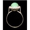 Image 3 : JADE & 14K WHITE GOLD COCKTAIL RING