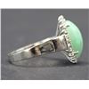 Image 4 : JADE & 14K WHITE GOLD COCKTAIL RING