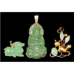 ASIAN JADE & GOLD JEWELRY