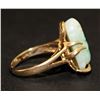 Image 2 : JADE & 14K YELLOW GOLD RING