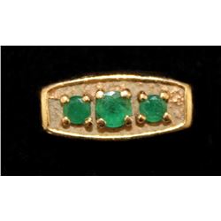 10K YELLOW GOLD & EMERALD RING
