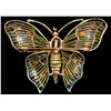 Image 2 : 14K YELLOW GOLD AND ENAMEL BUTTERFLY BROOCH