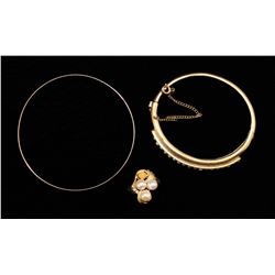 THREE PIECE GROUPING OF SCRAP GOLD