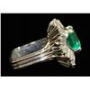 Image 3 : IMPORTANT EMERALD & PLATINUM SOLITAIRE