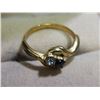 Image 2 : RING - "YR" - NON-FEROUS - CUBIC & ONYX ACCENTS