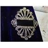 Image 2 : BROTCH - RHINESTONES - CLEAR - WITH BLACK CENTER
