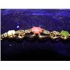 Image 2 : BRACLET - GOLD TONE - CLEAR RHINESTONES AND OTHER PRECIOUS STONES
