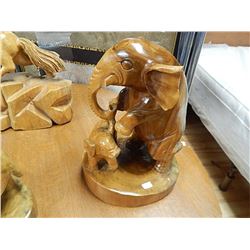 HAND CRAFTED AND INTRICATELY CARVED ELEPHANT - as-is