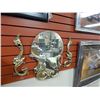 Image 1 : GUILDED ACCENTED MIRROR WITH 2 MATCHING CANDLE HOLDERS - mirror guild need glueing
