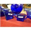 Image 1 : DEPRESSION GLASS - COLALT BLUE - CREAM AND SUGAR SET