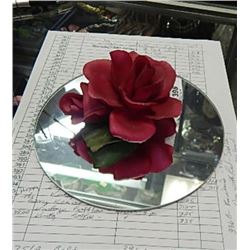 ROSE - PORCELEIN - NAPOLEAN ITALY - MIRROR NOT INCLUDED