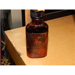 VINTAGE BOTTLE - IODINE - WITH GLASS STICK DROPPER - AND IODINE INSIDE