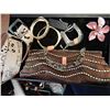 Image 1 : ASSORTED ITEMS IN TRAY - BUCKLE, PURSE, BELT AND MORE