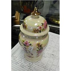 IRIDESCENT URN WITH LID - SADLER ENGLAND