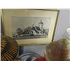 Image 2 : ORNAMENTS - (2), FRAMED VINTAGE PICTURE AND WISHING WELL (WORKS) = 4 PC TOTAL