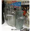 Image 2 : VINTAGE BOTTLES - CLEAR/GRN - 4PC