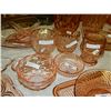 Image 1 : DEPRESSION GLASS - ROSE GLASS - ASSORTMENT - 7 PC TTL