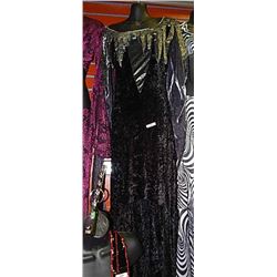 CLOTHING - BLACK DRESS WITH SILVER - WITCH