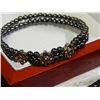 Image 1 : BRACLET - MAGNETIC - WITH DOUBLE STRAND BLACK BEADS