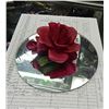 Image 1 : ROSE - PORCELEIN - NAPOLEAN ITALY - MIRROR NOT INCLUDED