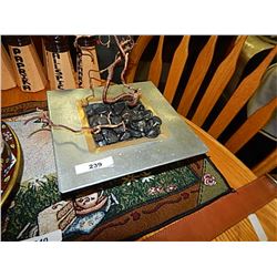 DESIGNOR METAL PLANT POT AND ROCKS AND TREE