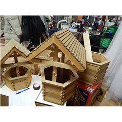 HAND CRAFTED WOOD WISHING WELL - 17" X 15"H POT - 2' TOTAL H