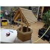 Image 2 : HAND CRAFTED WOOD WISHING WELL - 12 ½"  POT - 20" TOTAL H