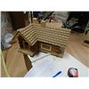 Image 2 : HAND CRAFTED L-SHAPE CABIN - DOUBLE ENTRY BIRD HOUSE - 11 ½" X 18 ½" " X 11"H