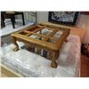 Image 1 : OAK COFFEE TABLE - NEEDS GLASS