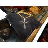 Image 1 : NECKLACE - CROSS WITH RHINESTONES