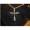 Image 2 : NECKLACE - CROSS WITH RHINESTONES