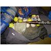 Image 2 : LARGE BAG OF SOFTBALL GEAR - CATCHER GEAR, LOTS OF BALLS AND A BAT