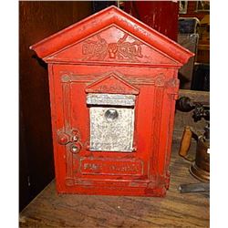 VINTAGE FIRE ALARM BOX - NO KEY - REALLY HEAVY