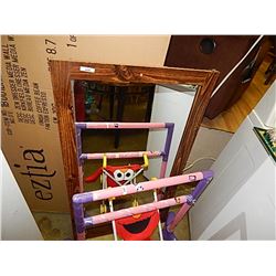 WOOD FRAMED WALL MIRROR