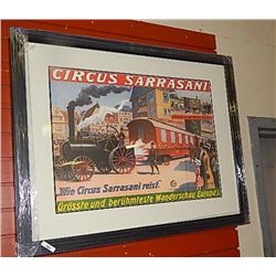 FRAMED VINTAGE POSTER - GERMAN CIRCUS - GALLERY ESTIMATE $625 -  German circus that reached world fa