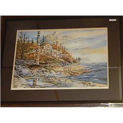 FRAMED LIMITED EDITION PRINT - "AUTUMN DOWNS - DAVID MACLOGAN - GALERY ESTIMATE $625