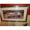 Image 1 : FRAMED LIMITED EDITION PRINT - "DOZING DUO" - MAURADE BAYNTON - GALERY ESTIMATE $625
