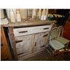 Image 1 : VINTAGE OLD COUNTRY SIDE BOARD - NEEDS ONE SIDE BOARDLEFT SIDE BOARD