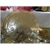 Image 1 : DEPRESSION GLASS - AMBER GLASS - SERVING PLATTER