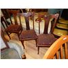 Image 1 : VINTAGE DINING T-BACK CHAIRS - OAK - 3 X BID