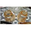 Image 2 : AMBER GLASS TULIP LAMP SHADES - 2 TTL