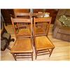 Image 1 : VINTAGE PRESS BACK CHAIRS - 4 X BID