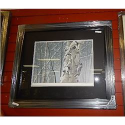 FRAMED LIMITED EDITION PRINT - "HAIRY WOODPECKER ON BIRCH - ROBERT BATEMAN - GALERY ESTIMATE $925