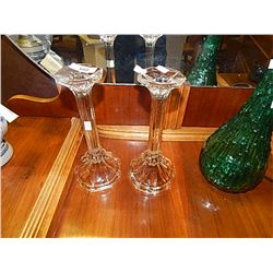 LONG STEM GLASS CANDLE HOLDERS - 2