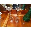 Image 1 : LONG STEM GLASS CANDLE HOLDERS - 2