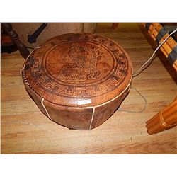 LEATHER FOOT STOOL