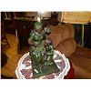 Image 1 : RETRO STYLE TABLE LAMP - GREEN - LADY AND CHILD
