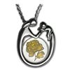 Image 1 : Sterling Silver Mother & Child Rose Gilded Necklace
